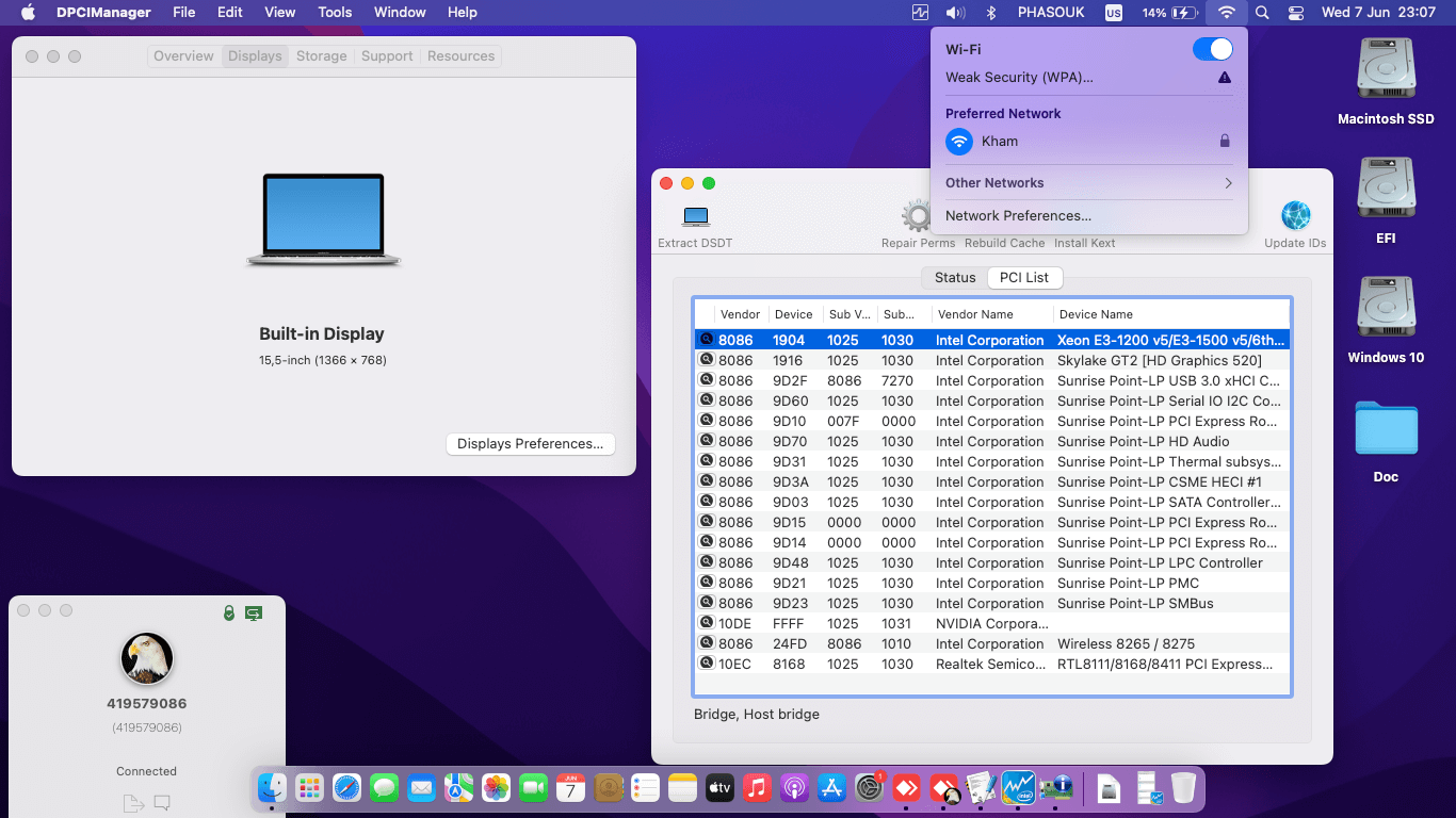 Acer Aspire V3 575G 53D1 [SkyLake   Intel HD 520 + I2C]   OpenCore 1